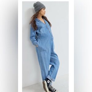 HATCH Indigo The Everyday Nursing Denim Jumpsuit Size 4/ XL